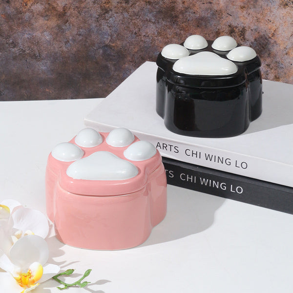 Pawtrait Pet Ashes Urn-Ceramic Memorial Urn-Storage Jar